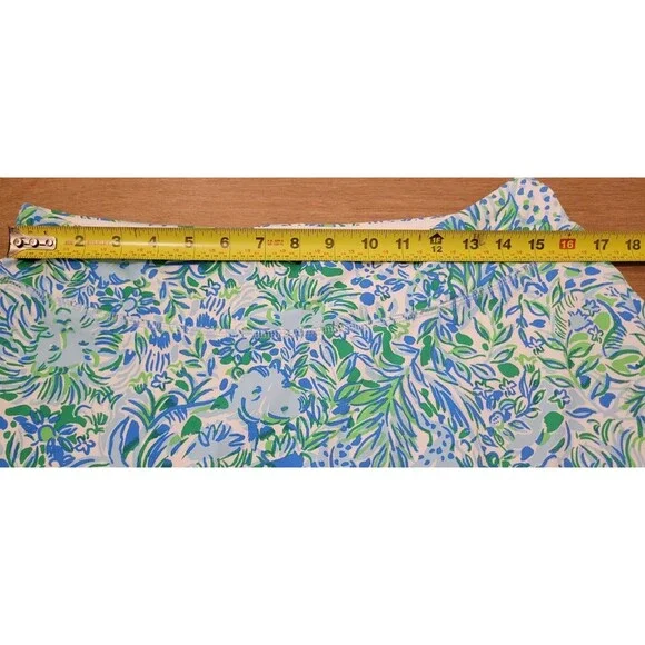Lilly Pulitzer Aila Skort Dandy Lions Hydra Blue UPF 50+ Luxletic Size Large - Picture 11 of 13